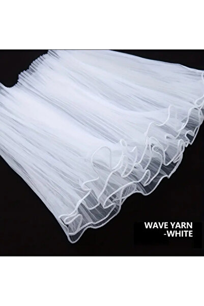 SavBrand Gelin Çiçeği Sarma Tülü 50cm , Fırfırlı Gelin Çiçeği Sarma Tülü