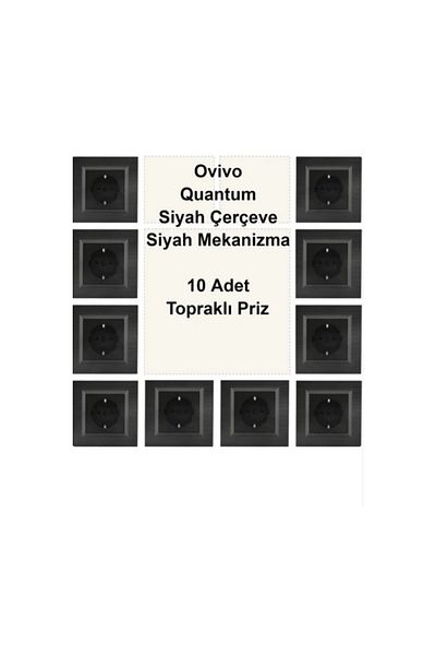 OVİVO إطار أسود من Asyagrup Ovivo Quantum، مجموعة - 10 قطع