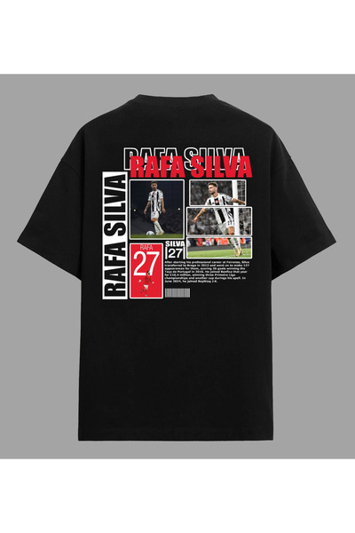 Edizen Rafa Silva Çocuk T-shirt Futbol Premium Unisex Oversize %100 Pamuk 6-14 Yaş