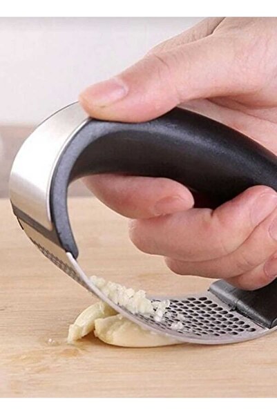 elfnur Tutma Kollu Lüx Sarımsak Ezici Paslanmaz Çelik