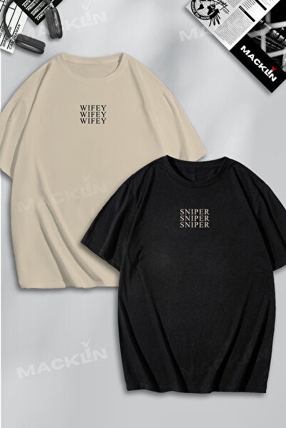 macklin Unisex Oversize kroj majica - kombinacija za ljubavne parove, dizajn ...