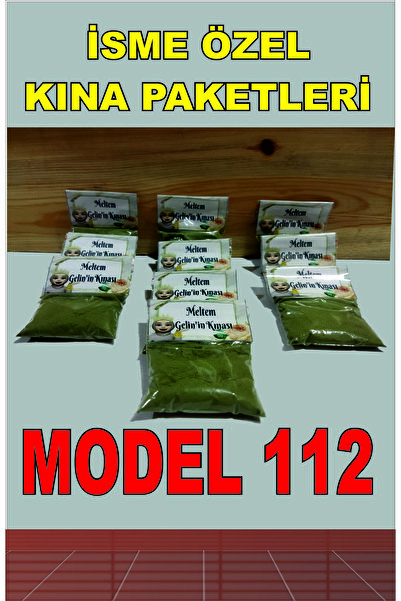 Tiryaki gıda pazarı Doğal Toz Kına 50Adet 10 gramlık Paketlerde Kişe Özel