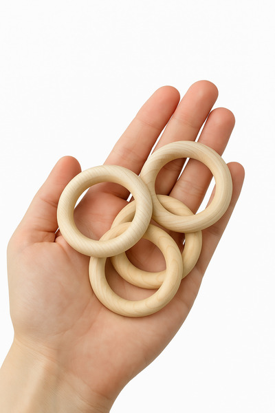 YAHO OYUNCAĞIN DOĞAL HALİ Ahşap Halka 5 cm (1 adet)