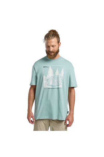 Jack Wolfskin Freeroamer T Ανδρικό Πράσινο T-Shirt Ανδρικό T-shirt A63860tr