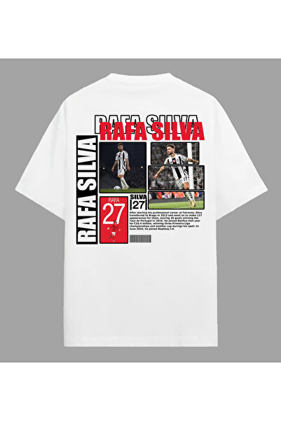 Edizen Rafa Silva Premium T-shirt Unisex Oversize %100 Pamuk Beyaz