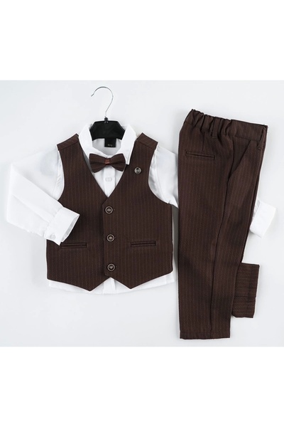Mc Emirix Kids Wear Striped 3 Button Vest
