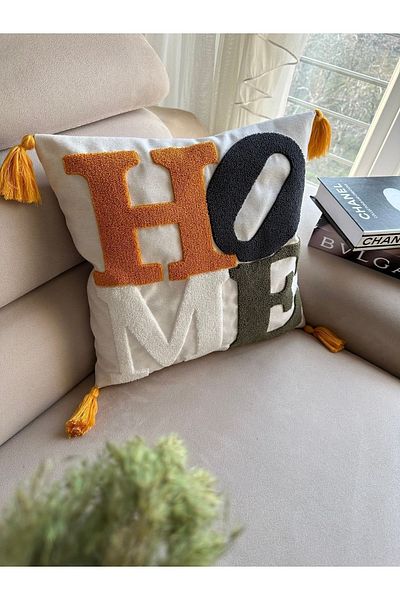 Reset Bmyhome Punch Embroidered Throw Pillow Cover