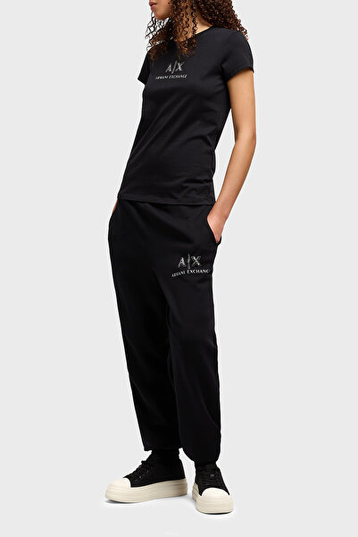 Armani Exchange Tricou Armani Exchage Stoned, 100% bumbac, slim fit, cu decolteu, tricou XW 000386   AF10354 UC001