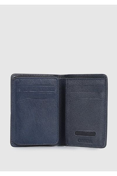 Carrera Carrera Car008 Navy Blue Genuine Leather Wallet