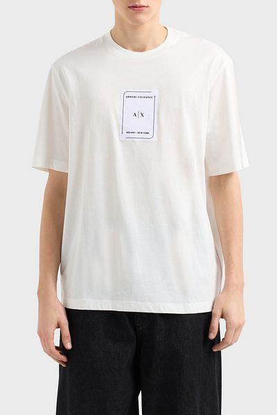 Armani Exchange Armani Exchage 100% Cotton Regular Fit Crew Neck Logo t Shirt Men t Shirt Xm 000570   Af10356 U