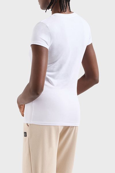 Armani Exchange Armani Exchage 100% Cotton Slim Fit V-Neck Logo t Shirt t Shirt Xw 000105   Af11929 U0002