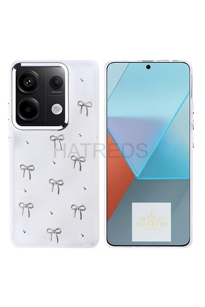 Hatreds حافظة لهاتف Xiaomi Redmi Note 13 Pro 4G بتصميم شفاف مع غطاء معدني بار...