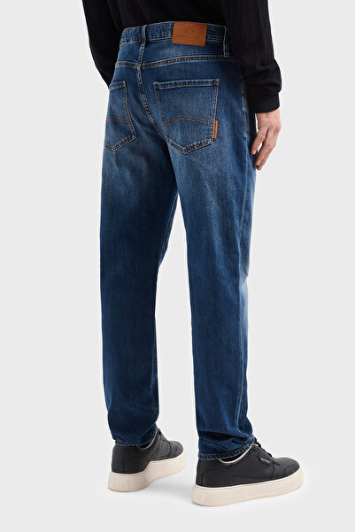 Armani Exchange Streç Pamuklu Slim Fit Normal Bel Düz Paça Jeans Erkek KOT PANTOLON XM000070 AF12965