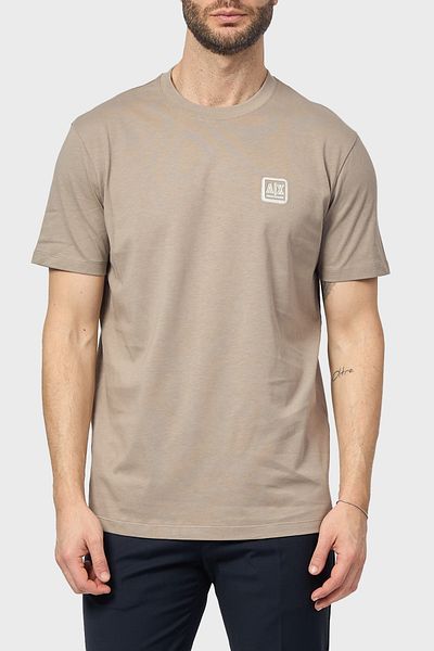 Armani Exchange Ανδρικό μπλουζάκι Armani Exchage 100% βαμβακερό κανονική εφαρμογή με λογότυπο με λαιμόκοψη