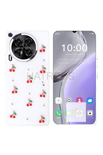 Hatreds Tecno Camon 30 4G-5G Kılıf Kamera Koruma Çıkıntılı Metalik Çıkartma F...