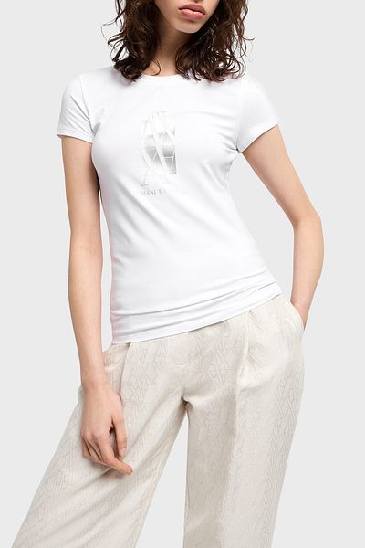 Armani Exchange Armani Exchage Cotton Slim Fit Crew Neck Logo t Shirt t Shirt Xw 000511   Af11929 U0002