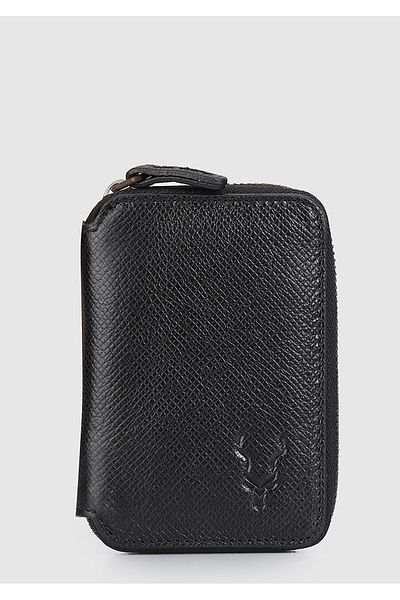 Carrera Car007 Model Black Genuine Leather Wallet