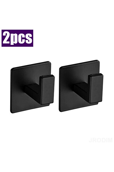 Choice Black-2pcs 4/1pcs Bathroom Adhesive Wall Black Robe Hooks Towel Hook C...