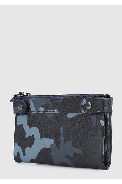 Carrera Carrera Car004 Black Genuine Leather Camouflage Wallet