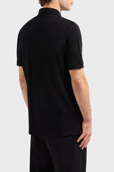 Armani Exchange Ανδρικό μοντέλο για μπλουζάκια με λογότυπο Reguler Fit με στάμπα από βαμβακερό νυφικό πόλο και πέτο