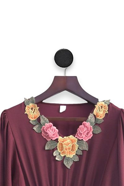 Lilo Co Floral Embroidered Maxi Dress