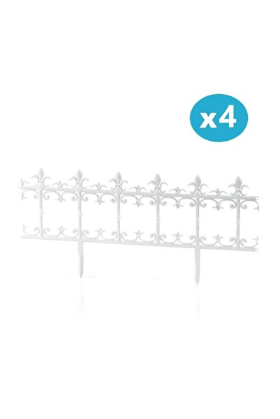 Omnipazar SY-5990 Klasik Plastik Bahçe Çiti 86x38 cm 4'lü Set
