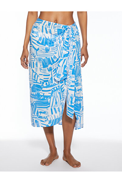 Koton Geometrikus mintás aszimmetrikus Midi Pareo szoknya