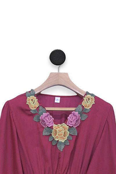 Lilo Co Floral Embroidered Maxi Dress