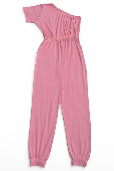 Lilo Co One-Shoulder Jumpsuit - Pink