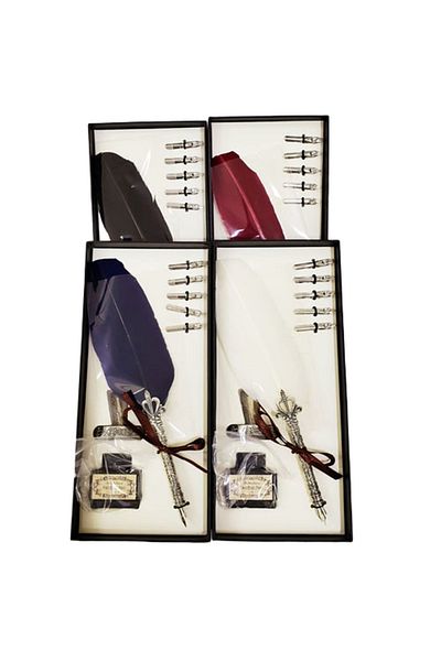 Skygo Feather Desktop Dip Pen Set