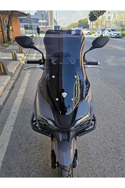 MOTOCAM RKS Freccia 150 Siperlik Ön Cam 2022-2025 Model 55cm Siyah Renkli 4mm KISA SPOR CAM