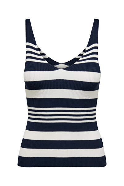 ONLY Onlorvieto sl stripe v-neck mm knt