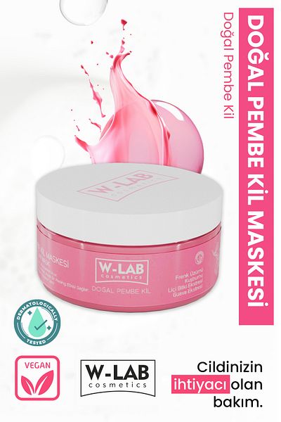 W-Lab Kozmetik Purifying Antioxidant Pink Clay Mask 250 ml