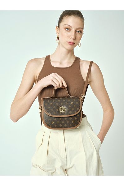 Pierre Cardin Geantă de umăr pentru femei Monogram maro 05PO25Y2064