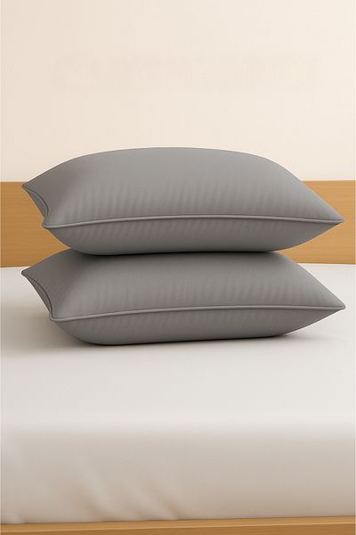 Formeya Graues 2-teiliges Vakuumkissen-Set - Außenstoff 50x70 cm