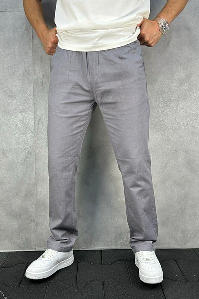 Trendyol Collection Gray Baggy Wide Leg Elastic Waist Comfortable Canvas Trousers Tmnss25Pl00043