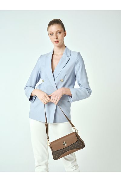 Pierre Cardin Γυναικεία τσάντα ώμου καφέ Monogram