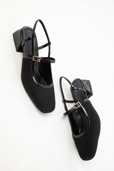SOHO 20487 Schwarzes Lackleder – Schwarze klassische Damenschuhe mit Absatz