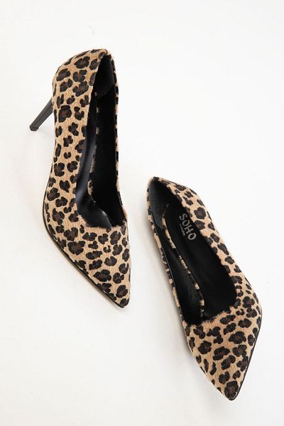 SOHO 20479 Klassische Damenschuhe mit Absatz und Leopardenmuster