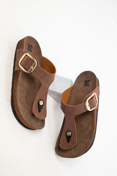 SOHO 20478 Damen Pantoffeln Tan