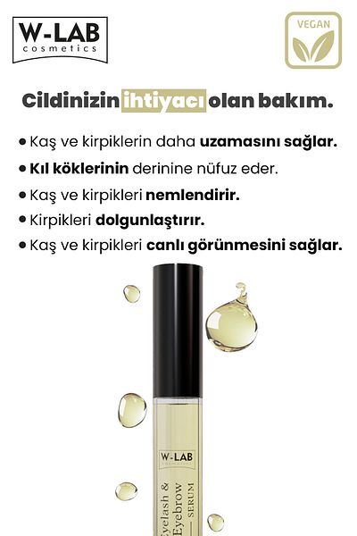 W-Lab Kozmetik Eyebrow Eyelash Serum 10 ml