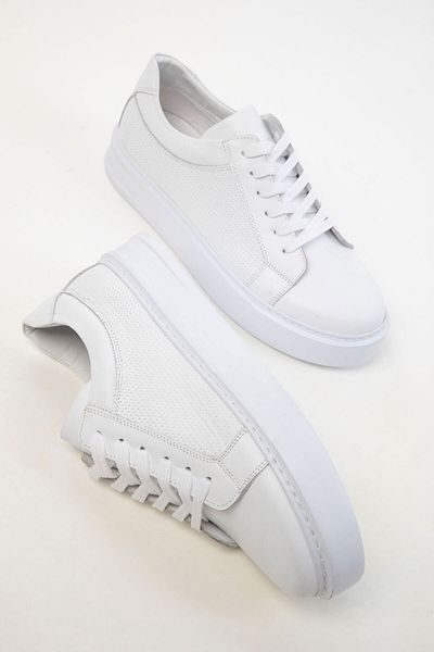 SOHO Λευκό Γνήσιο Δερμάτινο Ανδρικό Sneaker 20511