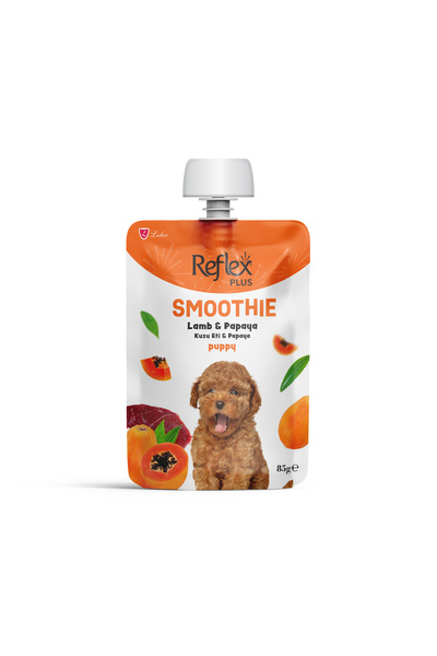 Reflex Plus Smoothie Kuzu Etli ve Papayalı Sıvı Yavru Köpek Ödülü 85gr