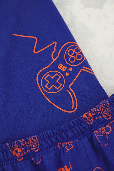 Trendyol Collection Sada pyžama na domácí oblečení s pravidelným potiskem tmavě modré TMNSS25PT00060