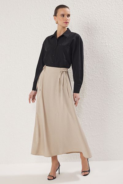 Trendyol Modest Stone Bow Detailed Woven Skirt Tctss25Ee00019