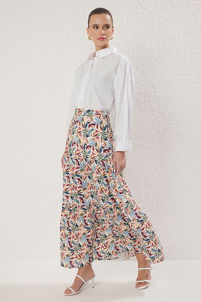 Trendyol Modest Fusta țesătă cu modele etnice multicolore TCTSS25EE00012