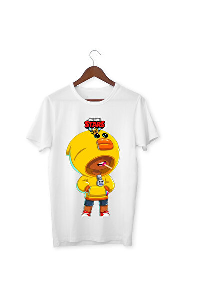 ALPŞAN TİCARET Brawl Stars Leon Παιδικό λευκό μπλουζάκι για ενήλικες Unisex π...