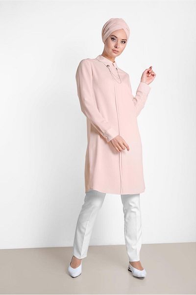 Alvina Classic Tunic with Collar Broches 4221