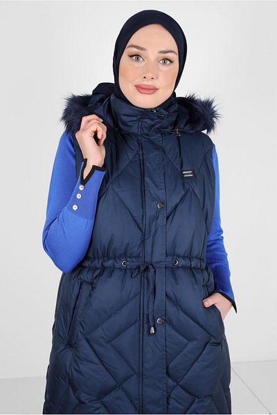 Alvina VESTĂ PUFLABILĂ CU GUGĂ 90441