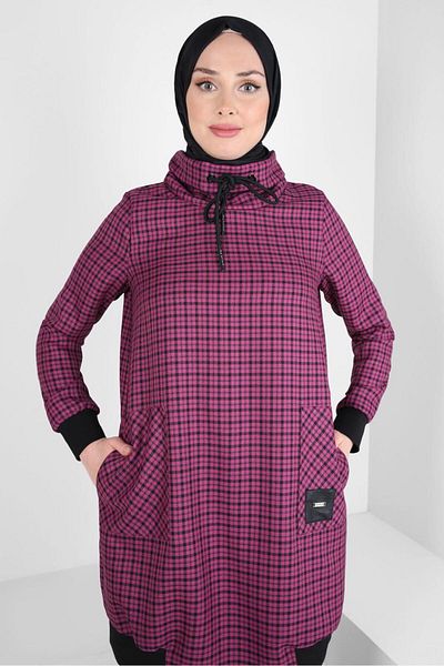 Alvina تونيك مع تفاصيل ربطة عنق 44304